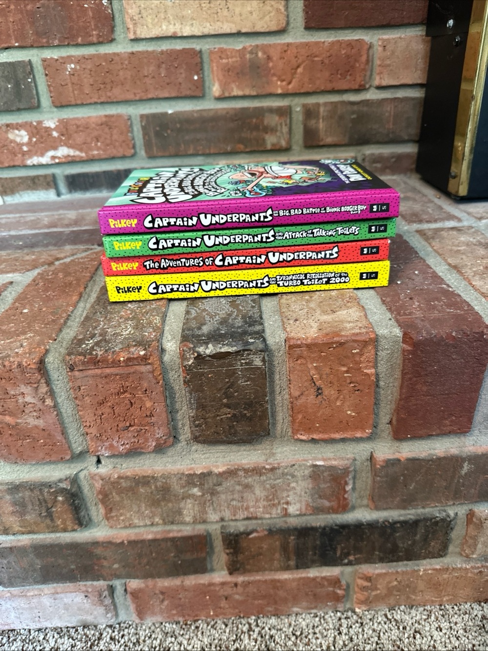 Lot Of 4 Captain Underpants Hardcover Epic Novels 1, 2, 7 and 11 Full Color